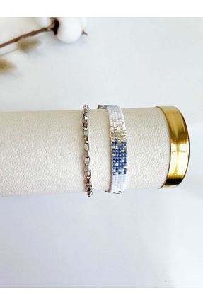 دستبند جواهر آبی زنانه منجق Butik - کد 889935447