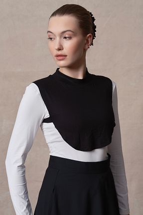 گردنی مشکی زنانه پنبه ای Qef - کد 889937183