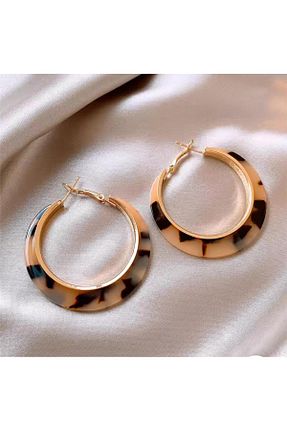 گوشواره جواهر قهوه ای Pelin Aksesuar - کد 889935255