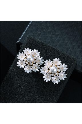 گوشواره جواهر بژ Pelin Aksesuar - کد 889935563