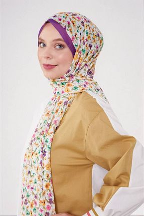 شال بنفش زنانه پنبه پلی استر Levidor - کد 889943478