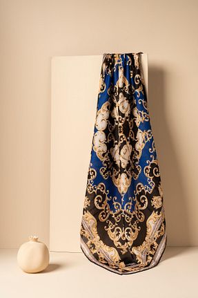 روسری سرمه ای پلی استر JAWEL - کد 889947862