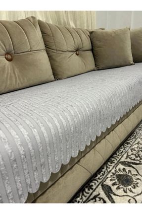کاور مبل طوسی مخمل SARE - کد 890680425