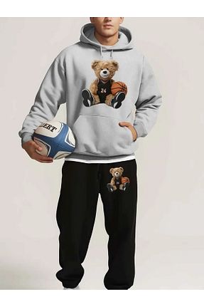 ست گرمکن طوسی مردانه پنبه پلی استر DAXİS Sportwear Company - کد 889964340