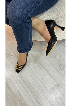 کفش پاشنه بلند کلاسیک مشکی زنانه چرم مصنوعی by emine eren emotion shoes - کد 889964519