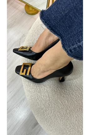 کفش پاشنه بلند کلاسیک مشکی زنانه چرم مصنوعی by emine eren emotion shoes - کد 889964519
