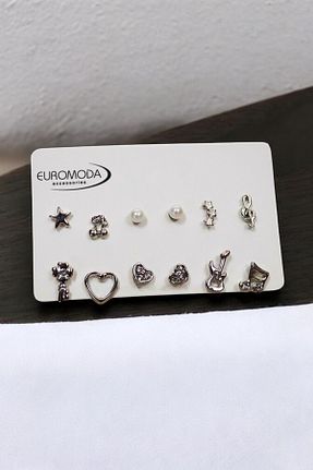 گوشواره جواهر زیرکن EUROMODA - کد 889981009