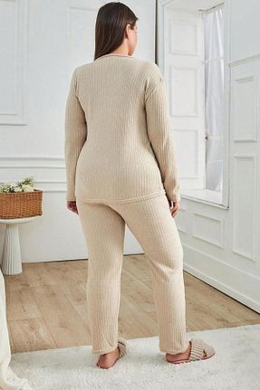 ست لباس راحتی بژ زنانه ساده MİOS - کد 889977027