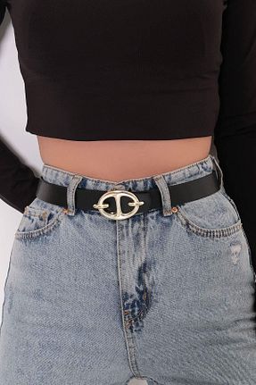 کمربند مشکی زنانه چرم مصنوعی Vitastyle - کد 889994039