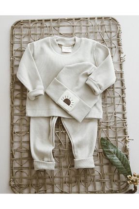 ست نوزادی بژ بچه گانه پنبه ای MODA - کد 889992817