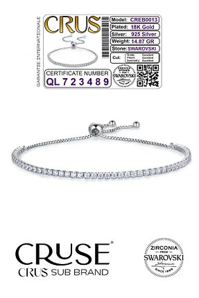 دستبند نقره زنانه 925 عیار Cruse - کد 890038983
