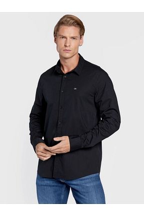 پیراهن مشکی مردانه اسلیم فیت Calvin Klein - کد 354540189
