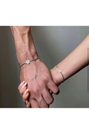 دستبند استیل (فولاد) طوسی زنانه استیل (فولاد) Lala - کد 890038904