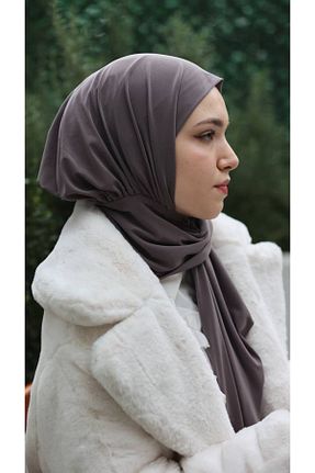 شال قهوه ای زنانه پنبه ای Mannastyle - کد 890048458