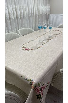 رومیزی قهوه ای کتان SosyeteDükkanı - کد 890743821