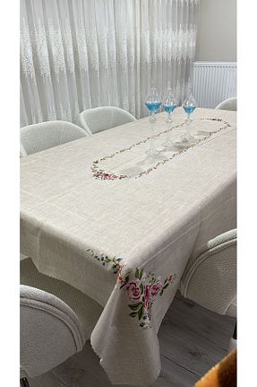 رومیزی قهوه ای کتان SosyeteDükkanı - کد 890743821