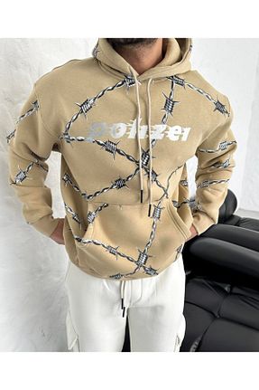سوئیشرت بژ مردانه ساده SCSARVİN - کد 890053788