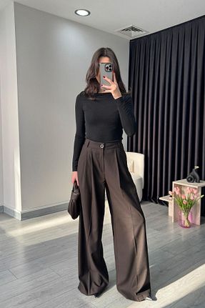شلوار سرمه ای زنانه پلی استر ECEMİ - کد 890093480