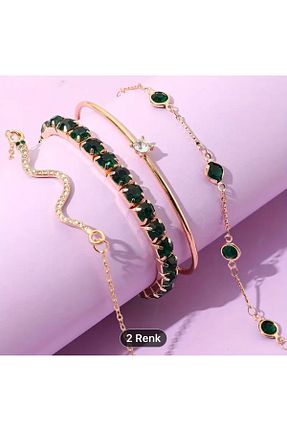 دستبند جواهر طلائی زنانه زیرکن Store - کد 890090025