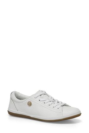 کفش اسنیکر سفید زنانه چرم اصل U.S. Polo Assn. - کد 904225619