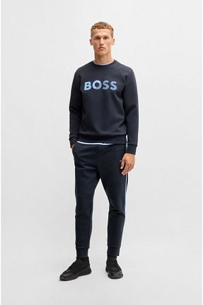 سوئیشرت سرمه ای مردانه ساده BOSS - کد 890133160