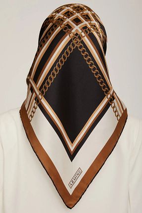 روسری آبی کرپ ساتن ابریشم Armine - کد 775518425