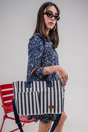 کیف دوشی سرمه ای زنانه چرم مصنوعی Woys Bags - کد 843927056