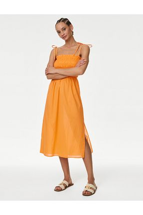 لباس ساحلی نارنجی زنانه ساده Marks & Spencer - کد 843974534