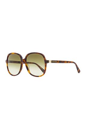 عینک آفتابی قهوه ای زنانه مستطیل Longchamp - کد 776392196