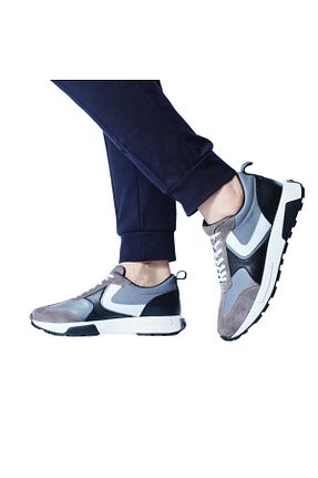 کفش پیاده روی طوسی مردانه چرم اصل bagcini - کد 844766218