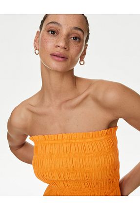 لباس ساحلی نارنجی زنانه ساده Marks & Spencer - کد 843974534