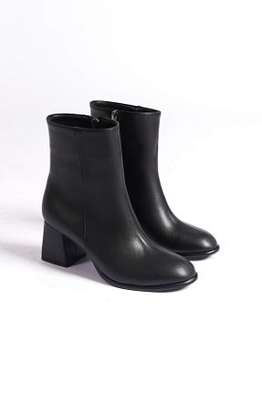 بوت / نیم بوت مشکی زنانه چرم مصنوعی MEVESE - کد 890136883