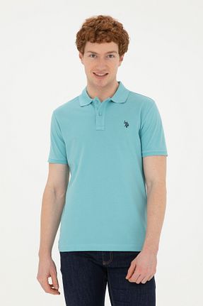 پولوشرت فیروزه ای مردانه %100 پنبه U.S. Polo Assn. - کد 828340925