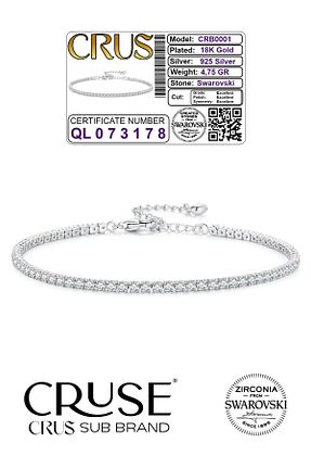 دستبند نقره نباتی زنانه 925 عیار Cruse - کد 867011056