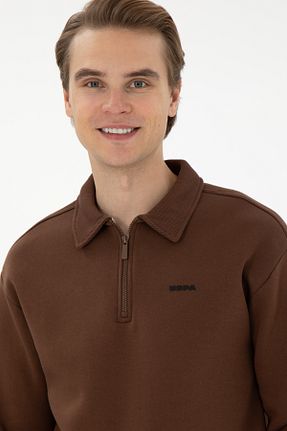سوئیشرت قهوه ای مردانه ساده U.S. Polo Assn. - کد 890143809