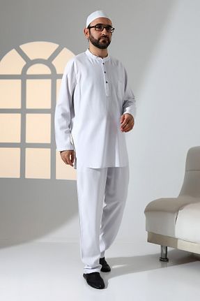ست بالاتنه و پائین تنه سفید مردانه بافتنی ihvanonline - کد 890149314