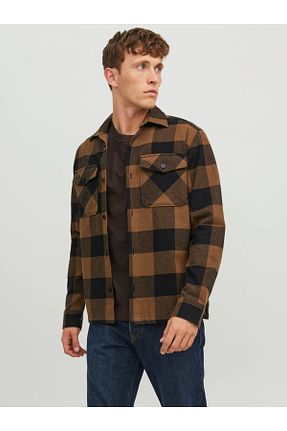 پیراهن قهوه ای مردانه رگولار Jack & Jones - کد 754607307