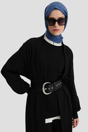 ست بالاتنه و پائین تنه حجاب مشکی زنانه رگولار Armine - کد 890170402
