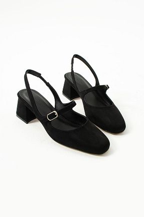 کفش پاشنه بلند کلاسیک مشکی زنانه چرم مصنوعی Güllü Shoes - کد 890170066