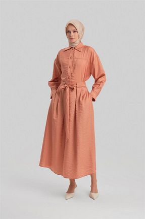 ست بالاتنه و پائین تنه حجاب قهوه ای زنانه رگولار Armine - کد 871260232