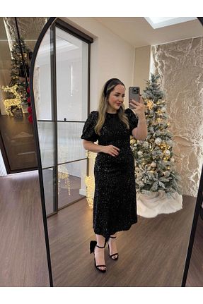 لباس مشکی زنانه بافتنی Byelifdursun - کد 890830962