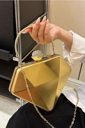 کیف مجلسی طلائی زنانه Butik - کد 890171646