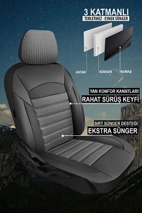 روکش صندلی خودرو طوسی GM-DESIGN - کد 890173119