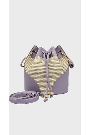 کیف دوشی بنفش زنانه چرم خالص Matmazel - کد 890173611