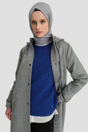 کاپشن حجاب طوسی زنانه Relaxed Armine - کد 890193218