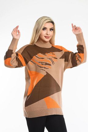 پلیور حجاب قهوه ای زنانه پشمی NEWCO - کد 890845692