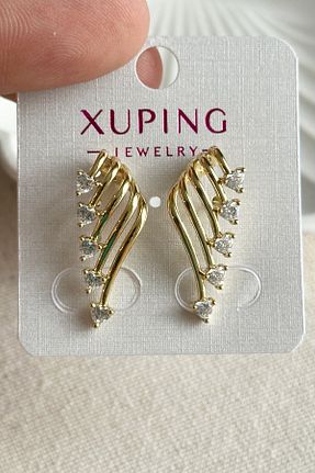 گوشواره استیل (فولاد) طلائی زنانه استیل (فولاد) MODA - کد 890209774