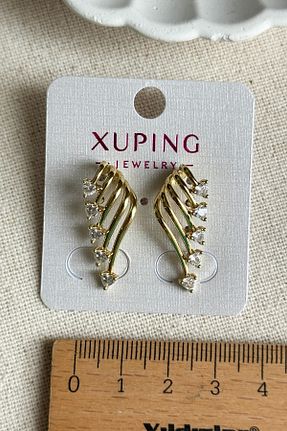 گوشواره استیل (فولاد) طلائی زنانه استیل (فولاد) MODA - کد 890209774