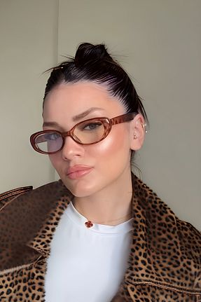 عینک آفتابی رنگی زنانه 48 Chunky Frame - کد 890218339