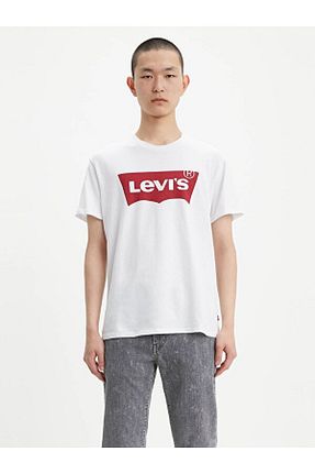 تیشرت سفید مردانه رگولار Levi